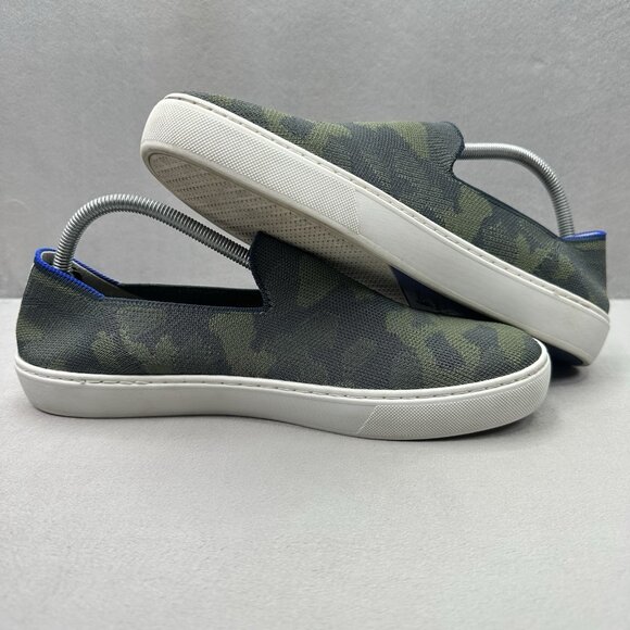 Rothy's The Original Slip On Sneaker Womens Size 11 Shoes Green Camo Loafers - Picture 5 of 8